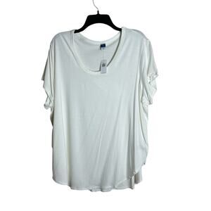 Old Navy XL Luxe Tunic Top T-shirt White Women's NWT New